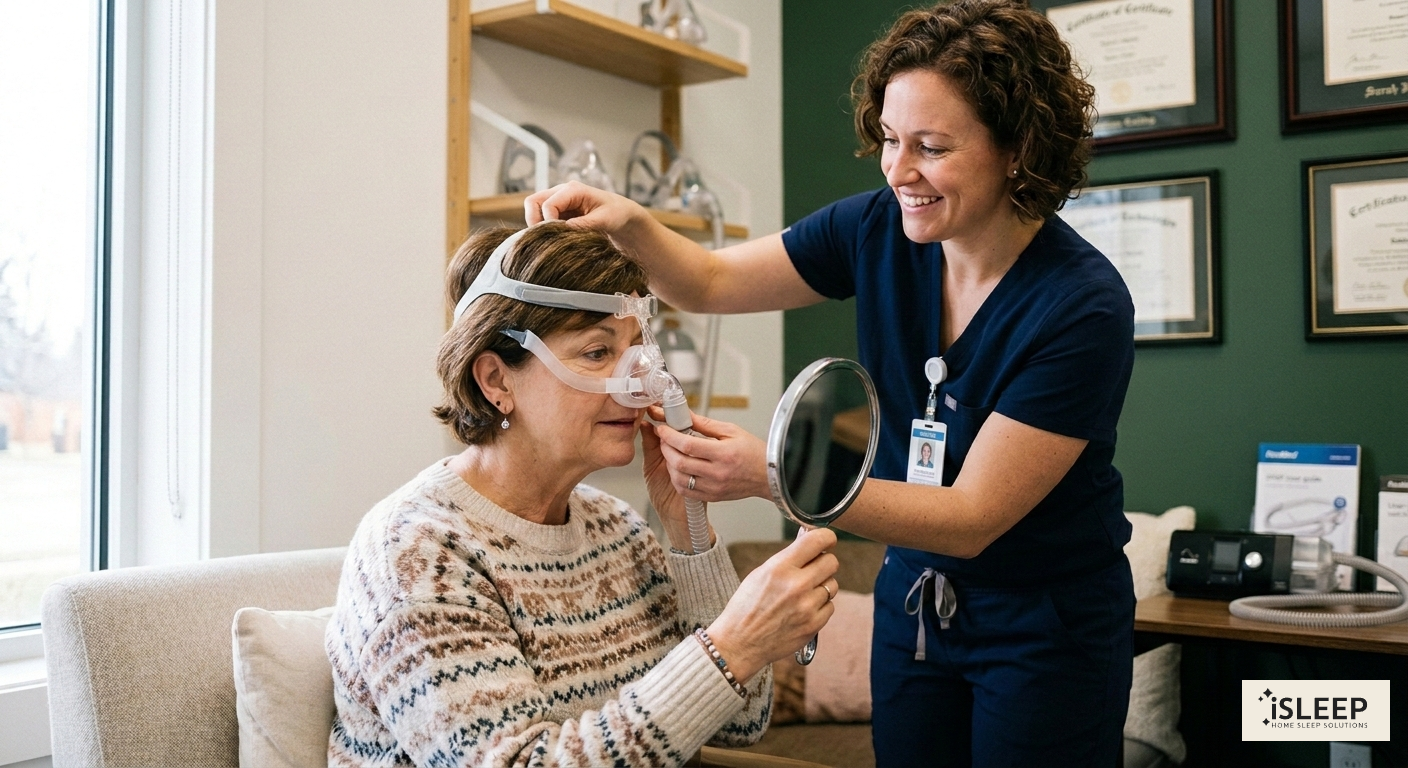 Does iSleep help with getting a CPAP or other therapy set up after the test?