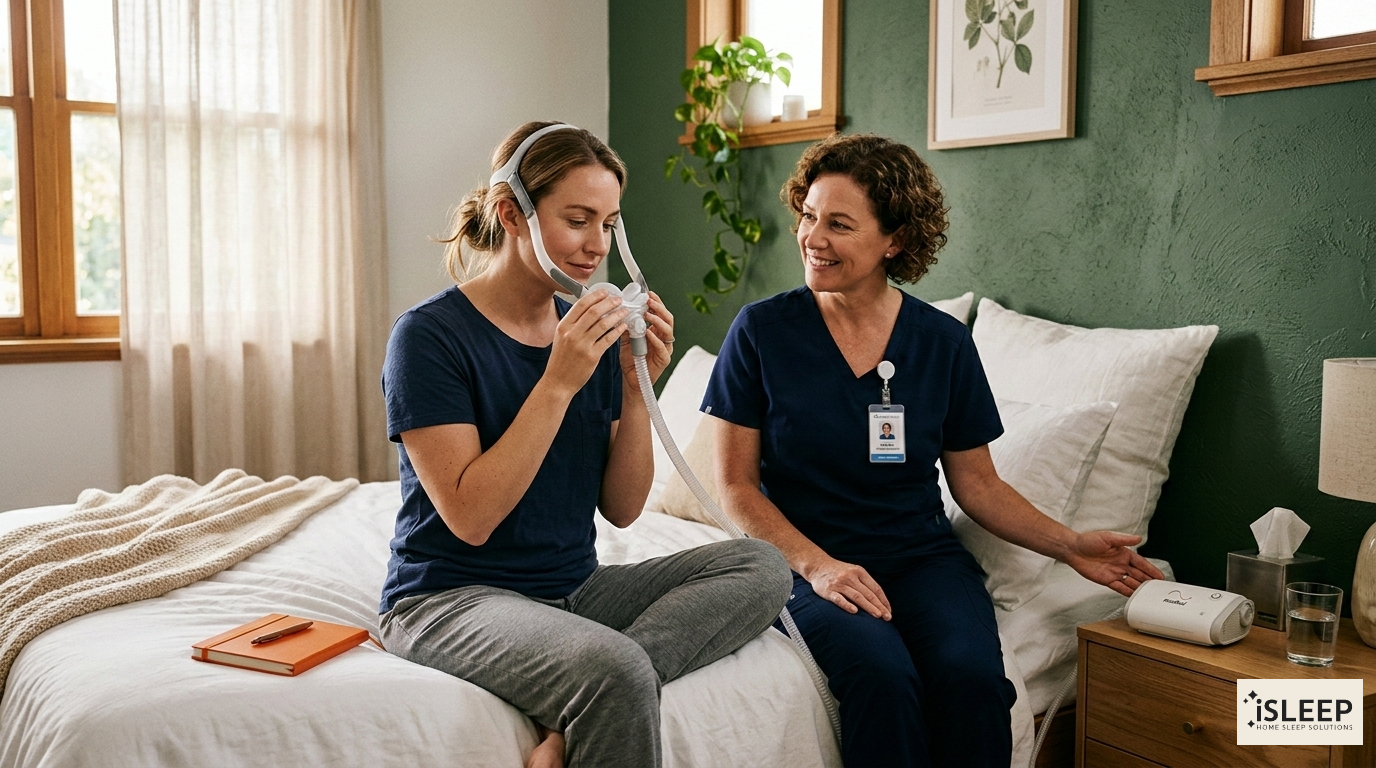 Does iSleep help with getting a CPAP or other therapy set up after the test?